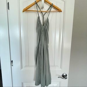Sage green tie dress